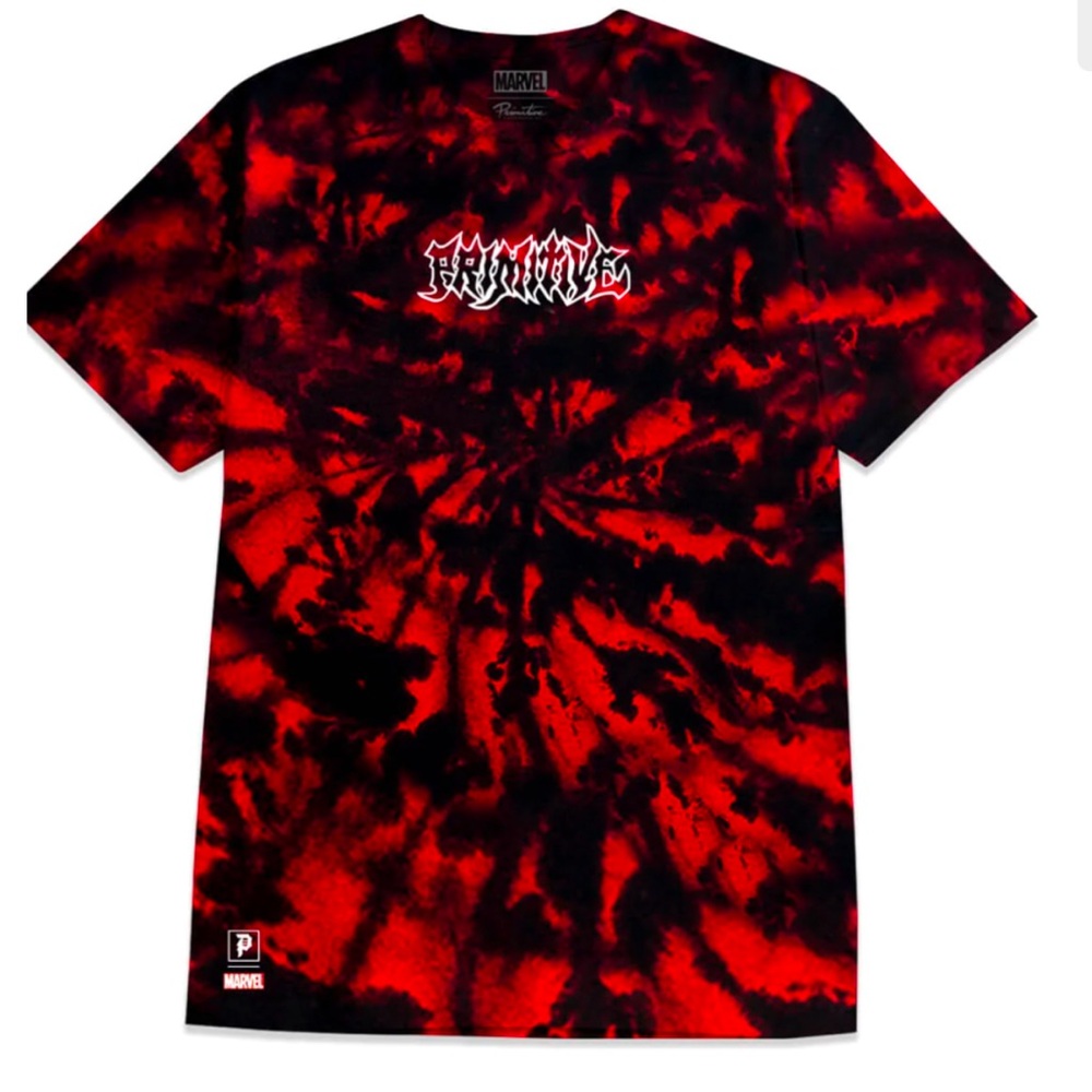 Primitive x Marvel Deadpool limited Edition Tye dye Tee Red Size M NEW